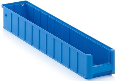 Stelling En Magazijnbak Kunststof Blauw Maat 60x11,7x9cm